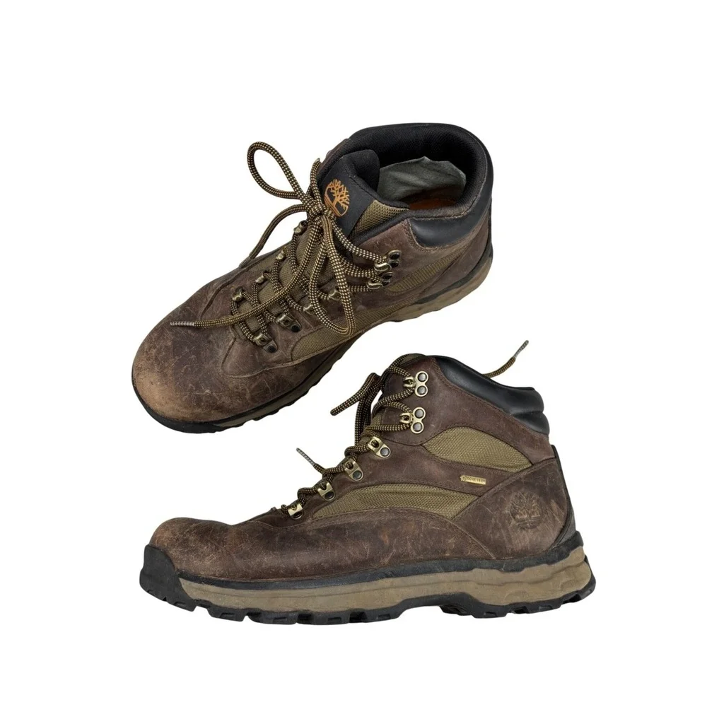 Timberland Chocorua Hiking Boots Brown Leather Gore-Tex Waterproof Men's Size 12